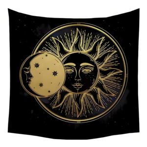 Tapiz Bohemio con Diseño <span class=keywords><strong>de</strong></span> Mandala, Bosque, Montaña, Psicodélico, Hippie, Brujería, Tarot, Unicornio, Dibujos Animados, Impresión Digital, 100% Poliéster - Product Image 1