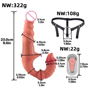 Vibrador de Doble Cabeza CITYFUN con 3 Motores, Vibrador con Correa, Dildo Realista, Varita de Masaje, Juguetes Sexuales para Mujeres, Masturbación - Product Image 3