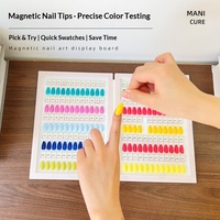 Présentoir magnétique rectangulaire pour nail art, support amovible pour échantillons de vernis à ongles et gels, carte de couleurs en acrylique