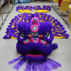 رقصة الأسد التقليدية للسنة الصينية الجديدة، رقصة شعبية صينية عالية الجودة مصنوعة من الصوف - Product Image 4