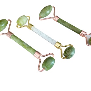 Gua SHA massage con lăn biểu tượng tùy chỉnh ngọc bích tự nhiên mặt massager với hộp Chất lượng cao xiuyan ngọc lăn guasha - Product Image 1