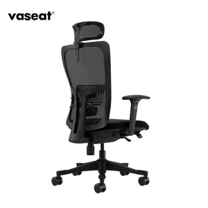 Ergonomic High-Back Office Chair Luxury Modern Fabric Design Multi-Function Adjustable Headrest Commercial Swivel Chair