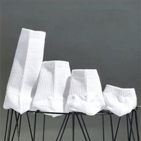 Chaussettes en coton premium à côtes verticales avec logo personnalisé, longueur cheville ou mi-mollet, tricotées pour le sport décontracté, merchandising de marque, OEM ODM