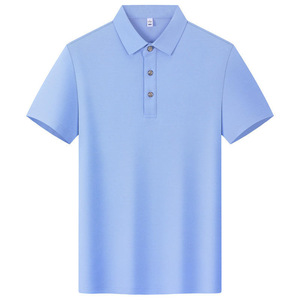 Camiseta Polo de Manga Corta, Color Sólido, Algodón Transpirable, Ropa de Trabajo, Uso Diario, Impresión de Logotipo Personalizado - Product Image 3