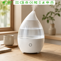 RUNAL Humidificateur d'air ultrasonique H2O à brume froide silencieuse en forme de goutte d'eau avec lampe de nuit LED à couleurs changeantes pour chambre de bébé