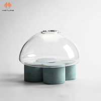 Nouveau design 2026 METURE – Base de diffuseur de parfum en verre décoratif 9D vide, sans plomb, écologique, demi-orbe, couleurs personnalisées, peinte