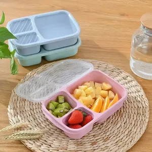 Lonchera Portátil Separada, Lonchera Bento, Contenedor de Alimentos Hermético, Apto para Microondas, Vajilla para Niños, Escuela, Adultos, Oficina - Product Image 3