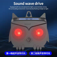 Appareils de dissuasion des animaux à énergie solaire, répulsif solaire ultrasonique pour animaux imperméable avec protection continue 24h/24