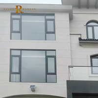 Ventanas Fijas de Diseño Moderno de Aleación de Aluminio y Vidrio Templado, Ventana de Doble Acristalamiento para Escaparate o Patio, Aislamiento Térmico