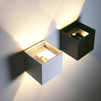 TSINYE Cube LED Applique Murale Carrée en Aluminium Appliques Réglable Étanche pour Galerie Luminaires Extérieurs Décoration