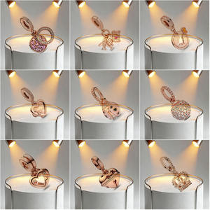 <span class=keywords><strong>Collar</strong></span> Tejido DIY de Plata 925 con Logotipo Original - Patrón de Estrella Rosa y Estrella de Cinco Puntas - León, Conejo, Estrella de Mar, Libélula - Product Image 6