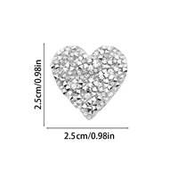 Patch en tissu cœur multi-tailles avec strass, Applique brodée CTC Flash Diamond pour vêtements, cadeaux et décoration