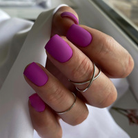Nouvelles Faux Ongles Carrés Mat Détachables à Couverture Complète 24 Pièces Couleur Unie, Prix de Gros Usine, Ongles à Presser