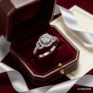 Bague de mariage personnalisée en or massif 10K 14K 18K avec diamant de laboratoire 1 carat, qualité VVS-VS, taille brillant, plaqué or 14K, pour soirée - Product Image 5