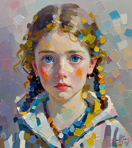 Peinture de portrait originale peinte à la main sur toile, possibilité de réaliser sur base d'un modèle de <span class=keywords><strong>photo</strong></span> - Product Image 1