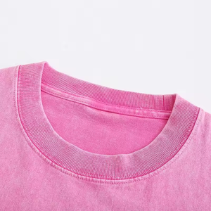 Camiseta de Hombre de Lujo con Efecto Desgastado, 100% Algodón, de Alta Calidad, Lisa, con Logotipo Vintage Personalizado, Lavado Ácido, Talla Grande - Product Image 5