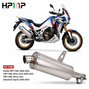 Pot d'échappement de course pour moto, silencieux à enfiler pour <span class=keywords><strong>Honda</strong></span> CRF1100L Africa Twin <span class=keywords><strong>ADV</strong></span> 2020-2023, en acier inoxydable et fibre de carbone véritable - Product Image 1