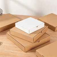 Boîte à pizza écologique personnalisée en gros, matériaux recyclés, taille personnalisée, logo imprimé, emballage alimentaire jetable pour les entreprises de restauration