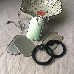 สร้อยคอขอบโค้งมนสแตนเลส304เปล่าป้าย ID ป้ายหยักสำหรับสุนัข - Product Image 4