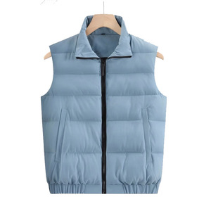 Chaqueta sin mangas para exteriores acolchada Unisex con logotipo personalizado, <span class=keywords><strong>chaleco</strong></span> <span class=keywords><strong>acolchado</strong></span> brillante para <span class=keywords><strong>hombre</strong></span>, abrigo de invierno para <span class=keywords><strong>hombre</strong></span> - Product Image 2