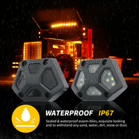 DXZ MD-14 12V-24V 14 LED Feu de position latéral ambre, indicateur de dégagement, feu d'avertissement de rechange OE DXZMD14 Nouveau camion 2.8W