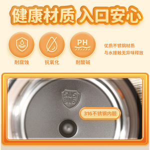 316 Stainless Steel Insulated Tea Cup With Filter Lid For Home Office Outdoor Use Business Gift Health Preserving Water Brewing - Product Image 2
