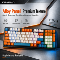 Clavier mécanique F97 à 97 touches, capuchons de touches transparents en ABS, clavier de jeu filaire USB avec rétroéclairage horizontal F97 pour les jeux e-sport
