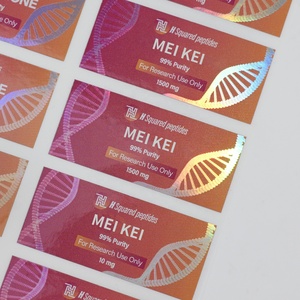 Etichette per Fiale di Peptidi con Stampa Dorata del Tuo Logo, Adesivo Forte, Stampa Rapida, Fogli per Etichette di Fiale da 3ml, Impermeabili per Bottiglie - Product Image 4