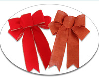 Çeşitli Çuval Bezi Keten Noel Fiyonkları Önceden Bağlanmış Noel Ağacı Süsü DIY Aksesuarı Hediye Paketleme ve Noel Dekorasyonu için