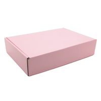 Boîte d'expédition en carton ondulé rose personnalisée certifiée FSC, emballage cadeau recyclable pour parfums et artisanat, idéale pour les fêtes et le shopping
