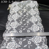 Tissu en dentelle à sequins argentés arc-en-ciel, 16 cm, broderie florale sur dentelle en maille, dentelle blanche en gros pour robe de mariée de luxe Abaya