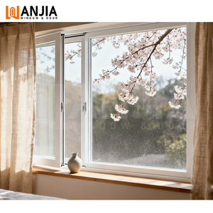 WANJIA Dernières Fenêtres Upvc de conception quadrillée pour maison Fenêtre étanche Fenêtre coulissante Fenêtre combinée Fenêtres coulissantes françaises - Product Image 2
