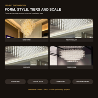 Lustre Cube Moderne Personnalisé pour Hôtels, Salles de Banquet, Restaurants, Grandes Luminaires Étoilés, Installation au Plafond AC Non Standard