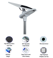 Meilleures lampes solaires LED tout-en-un de haute qualité pour éclairage extérieur de rue, 4000LM