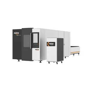 Máquina cortadora de acero CNC de metal máquina de grabado láser de acero inoxidable 3000W 6000W 12000W máquina cortadora láser de fibra cerrada