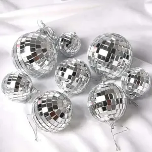 Custom Kleurrijke Hot Sales Disco Spiegel Reflecterende Disco Bal Kerstboom Opknoping Ballen Ornamenten Hangers Voor Feest Decor