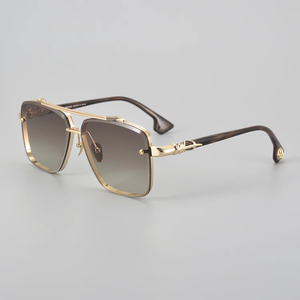 CH8239 Lunettes de soleil de créateur rectangulaires, style pilote, couleur marbre noir, marron, bleu, pour femmes et hommes, mode urbaine, vente en gros - Product Image 1