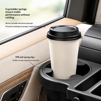 Organisateur multifonctionnel pour voiture en ABS, style minimaliste, porte-gobelet, rangement pour téléphone et objets divers, boîte de rangement à fixation sur porte, compartimentée