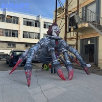 Monstre araignée clown gonflable Bloody Claw pour maison hantée, fête d'Halloween, créature araignée clown gonflable personnalisée