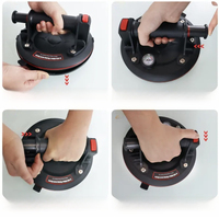Ventouse à vide de 8 pouces avec manomètre, usage industriel intensif, pour le déplacement de verre, marbre, plaques en acier inoxydable et carrelage