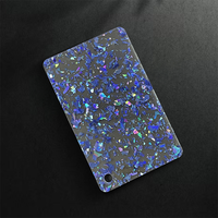 Vente en gros 3mm 1220*2440mm Feuille acrylique coulée Feuille acrylique en plastique à motifs de marbre Chunky Glitter