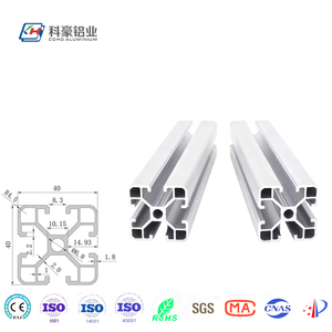 अनुकूलन 40x40 मिमी विरोधी जंग और टिकाऊ एल्यूमीनियम मिश्र धातु बाहर प्रोफ़ाइल शेल्फ 4040 टी वी चैनल एल्यूमीनियम - Product Image 1
