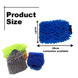 Gant de lavage de voiture en microfibre chenille <span class=keywords><strong>double</strong></span> face premium 120 g/m², sans rayures ni peluches, 26*19 cm - Product Image 3