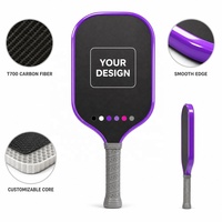 Raket Pickleball Serat Karbon Indoor 16mm Gen4 Inti Honeycomb Thermoformed Disetujui USAPA Kontrol Pantulan Sangat Merata