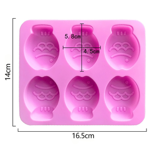 Moule en silicone SHU XIN LX Sugar Castle Spot 6 petits poissons pour gâteaux, échantillon de moule à savon fait main, aromathérapie, durable, YZ-53 - Product Image 2
