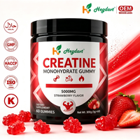 Gummies de créatine 5000mg véganes pour la croissance musculaire, les performances sportives, l'impulsion énergétique pour les entraînements à la salle de sport, forme personnalisée, OEM, ODM, HALAL