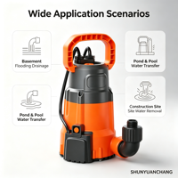 Pompe à eau submersible automatique haute pression avec capteur, OEM, portable, 1/3 CV, pour vidange de piscine et drainage de sous-sol inondé