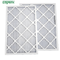 Filtre à air plissé jetable en papier, grade d'efficacité G4, pour système de ventilation HVAC (alimentation et retour d'air), blanc