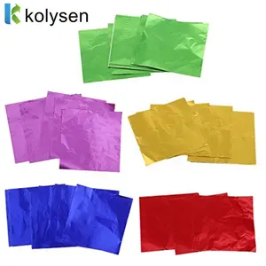 Multi Color Best Sale Bright Glossy Silver Chocolate Wrap Pleated Aluminum Foil Wrapper Using China Supplier