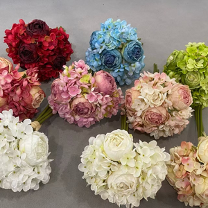Flores Artificiales de Hortensias de Seda Vintage Fabricadas por la Fábrica FLS, Ideales para Decoración de Hoteles y Hogares - Product Image 2